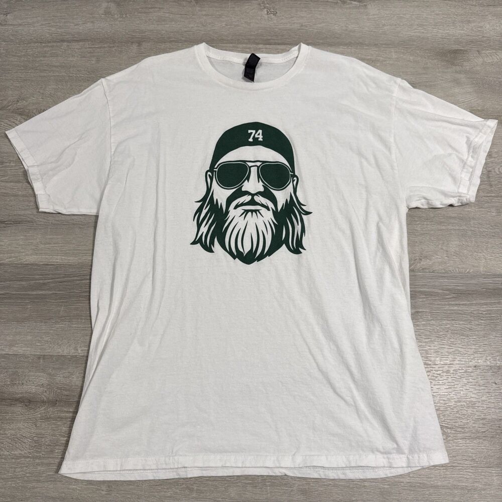 New York Jets Shirt Nick Mangold NFL Football Men's White XL Cotton Tee